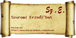 Szuromi Erzsébet névjegykártya