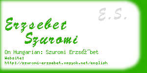 erzsebet szuromi business card